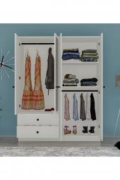 Metalia Gm 079 Novado Aynalı Düğme Kulplu 4 Kapı 2 Çekmeceli Gardırop - 3