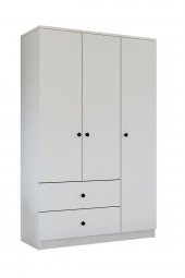 Metalia Gm 854 Home 3 Kapılı 2 Çekmeceli Düğme Kulplu Gardırop - 5