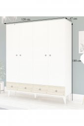 Metalia Gm 414 4 Kapılı 2 Çekmeceli GarDolap - 5