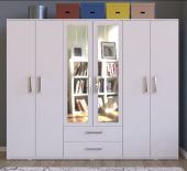 Metalia Gm318 Delüx 6 Kapılı 2 Çekmeceli Aynalı GarDolap - 1