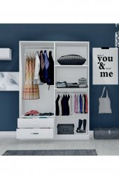 Metalia Gm 076 Diva 4 Kapılı 2 Çekmeceli Beyaz Aynalı Gardrop - 3