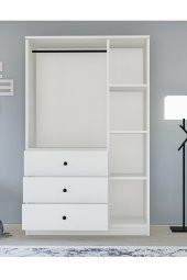 Metalia Gm 308 Ece Lüx 3 Kapı 3 Çekmeceli Düğme Kulplu Gardırop - 3