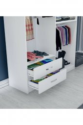 Metalia Gm 076 Diva 4 Kapılı 2 Çekmeceli Beyaz Aynalı Gardrop - 5