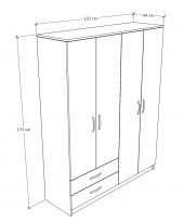 Metalia Gm 071 Novado 4 Kapılı 2 Çekmeceli Aynalı GarDolap - 6