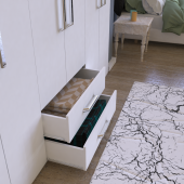 Metalia Gm319 Delüx 6 Kapılı 2 Çekmeceli GarDolap Beyaz - 3