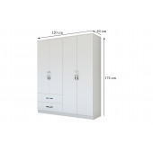 Metalia Gm 0080 Dekor 4 Kapılı 2 Çekmeceli Gardrop - 3