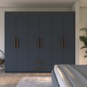 Metalia Gm823 Lavinya Lüx 6 Kapı 2 Çekmeceli GarCeviz-Antrasit Gri - 1