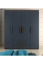 Metalia Gm817 Perla Lüx 4 Kapı 2 Çekmeceli GarCeviz-Antrasit Gri - 1