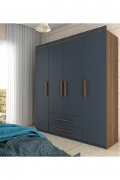 Metalia Gm817 Perla Lüx 4 Kapı 2 Çekmeceli GarCeviz-Antrasit Gri - 2