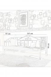 Metalia Delüx Minderli Sedir Beyaz - 3