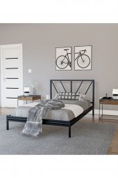 Metalia Gm 228 Gözde Siyah Dublex Tek Kişilik Karyola 90X190 thumbnail 1