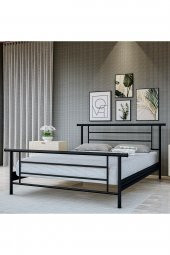 Metalia Gm 412 Zambak Çift Kişilik Metal Karyola Siyah 140X190 - 1