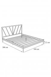 Metalia Gm 227 Gözde Dublex Metal Karyola Beyaz 160X200 thumbnail 3