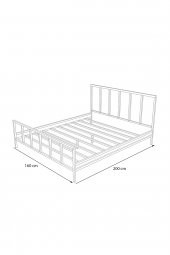 Metalia Gm 212 Vintage Çift Kişilik Metal Karyola Beyaz 160X200 - 1