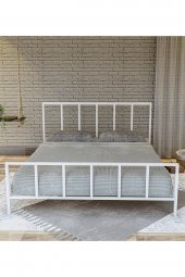 Metalia Gm 212 Vintage Çift Kişilik Metal Karyola Beyaz 140X190 - 2