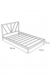 Metalia Gm 228 Gözde Beyaz Duxlex Tek Kişilik Karyola 90X190 thumbnail 3