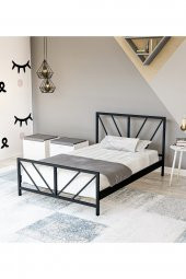 Metalia Gm 228 Gözde Siyah Tek Kişilik Karyola 90X190 thumbnail 1