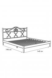 Metalia Gm 301 Gold Dublex Metal Karyola Beyaz 140X190 - 3