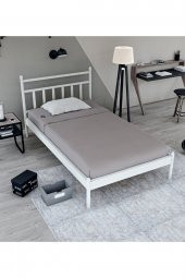 Metalia Gm 230 Lima Tek Kişilik Karyola Beyaz 90X190 thumbnail 2