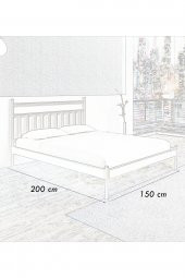 Metalia Gm 224 Lima Çift Kişilik Metal Karyola Beyaz 150X200 - 1