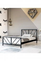 Metalia Gm 228 Gözde Siyah Tek Kişilik Karyola 90X190 thumbnail 2