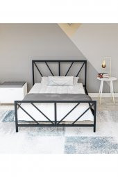 Metalia Gm 228 Gözde Siyah Tek Kişilik Karyola 90X190 thumbnail 3