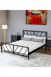 Metalia Gm 227 Gözde Siyah Çift Kişilik Karyola 150X200 - 2