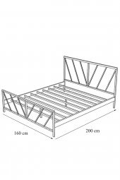 Metalia Gm 227 Gözde Beyaz Çift Kişilik Karyola 160X200 - 4