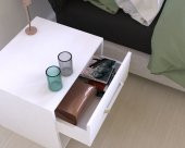 Metalia Gm 026 Beyaz Tek Çekmeceli Komidin - 1