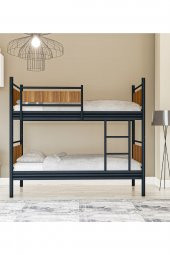 Metalia Gm 128 Star Ahşap Metal Ranza Siyah-Ceviz - 2