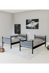 Metalia Gm 128 Star Ahşap Metal Ranza Siyah-Antrasit Gri - 3
