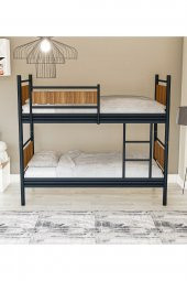 Metalia Gm 128 Star Ahşap Metal Ranza Siyah-Ceviz - 3