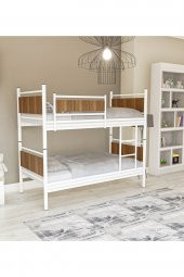 Metalia Gm 128 Star Ahşap Metal Ranza Beyaz-Ceviz - 2