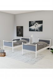 Metalia Gm 128 Star Ahşap Metal Ranza Beyaz-Antrasit Gri - 5
