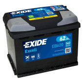 Exide 12V 62 Ah 540Cca EB620 Excell 60 Ah Kutusu - 1