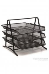 Bion Evrak Rafı Metal 3lü Siyah 9304 - 1