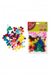 Bubu Ponpon 1 cm 200`lü Karma 10 Renk - 1