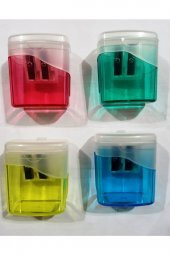 Ark Çift Açacaklı Geniş Hazneli Kapaklı Kalem Traş 4 Adet - 1