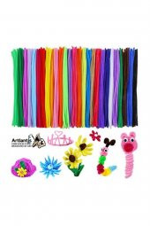 Artlantis Şönil Renkli 30 cm 50li 1 Paket 30 cm Renkli Tüylü Tel 50li - 1