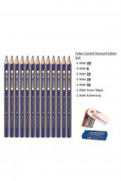 Faber Castell Resim Kalemi Faber Dereceli Kalem Seti Karakalem Seti 4b 3b 2b B Hb 13lü Set - 1