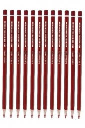 Adel Basic Kırmızı Kopya Kurşun Kalem 1 Düzine (12 Adet) - 1