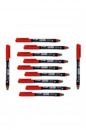 inox Çıkmayan Asetat & Cd Kalemi Kırmızı M 12li Paket - 1