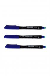 inox Cd Asetat Kalemi M Uç 0.8 Mm 3 Lü mavi - 1