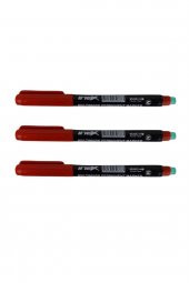 inox Cd Asetat Kalemi M Uç 0.8 Mm 3 Lü kırmızı - 1
