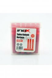 inox Beyaz Tahta Kalemi Kartuşu Kırmız Renk 36 Adet - 1