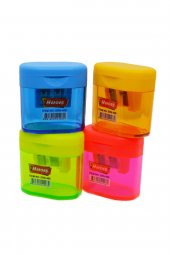 Kids Like Heroes Çift Bıçaklı Kalemtraş Hazneli Çift Bıçaklı 4 Adet Set - 1