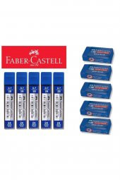 Faber Castell 5 Orta Boy Sınav Silgisi + 5 0.7 Uç Seti - 1