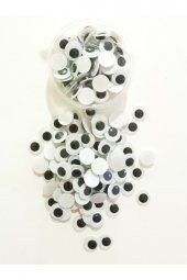 Modellino 100 Adet Siyah Oynar Göz 12mm - 1