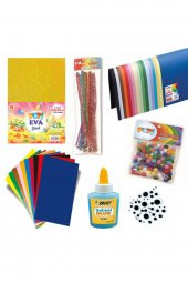 Anaoklu Etkinlik Seti,fon Kartonu,simli Eva,oynar Göz,şönil ,elişi Kağıdı,ponpon 10 Mm,yapıştırıcı - 1