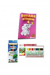 Smart Kids Smartkids Boyama Kitaplı Kırtasiye Seti Kuru Boya + Pastel Boya 12 Li - 1